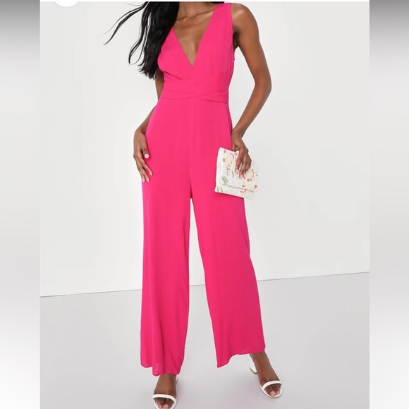 Lulus Pants - 🌷Lulu’s Hot Pink Jumpsuit